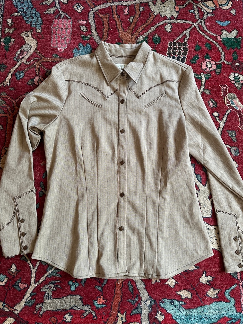 Vintage Stetson Western Wear Pearl Snap XL